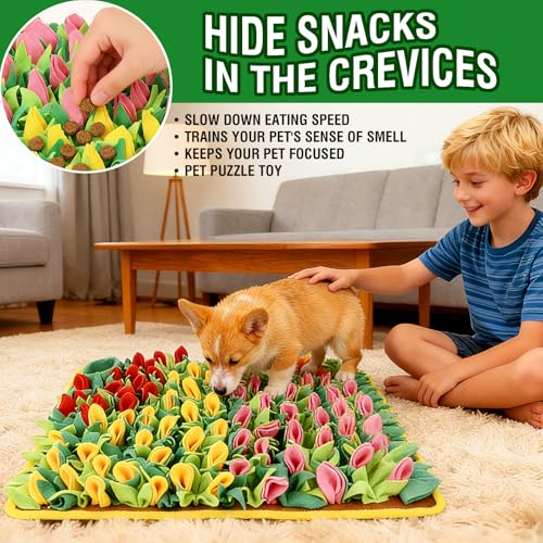 Snuffle Mat for Dogs (Pink)