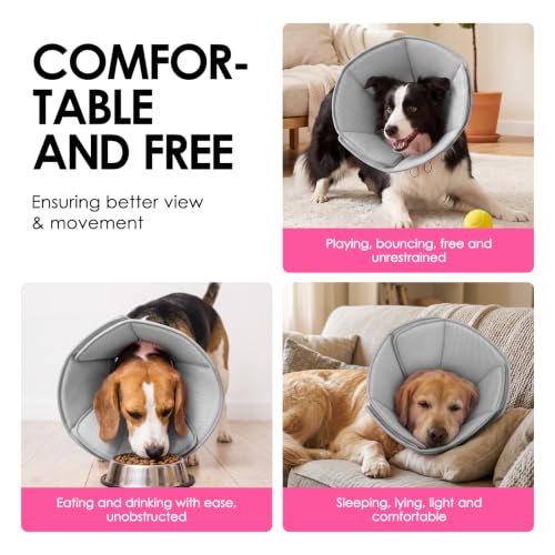 Soft Dog Cone Collar (Grey / Small)