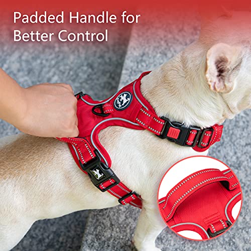 No Pull Dog Harness (S / Red(Matching Trim))