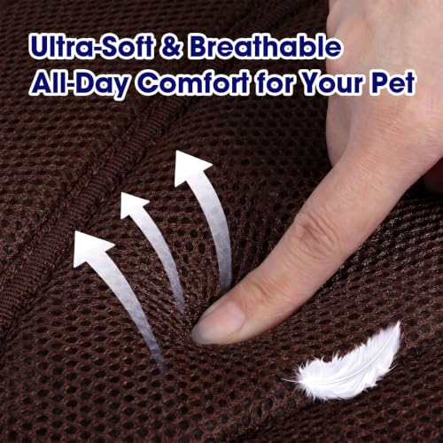 Soft Dog Recovery Cone Collar (Brown / L(Neck Girth:13.4-17.3in))