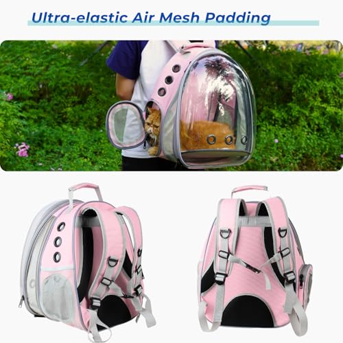 Cat Carrier Backpack (Front Expandable-Pink)