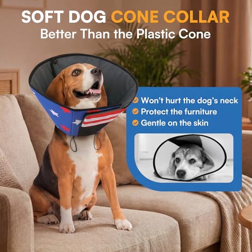 Soft Cone for Dogs (L / USAFlag)