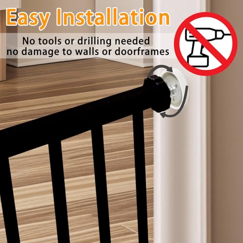 Dog Gate for Small Dogs (18-48"w*18"h / Black)