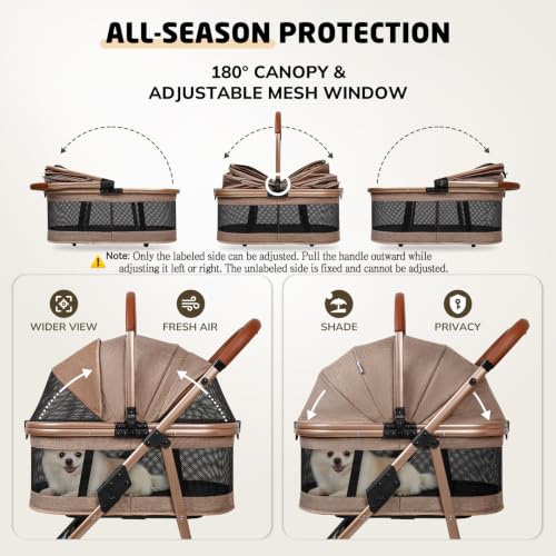 Pet Stroller for Small (Khaki)