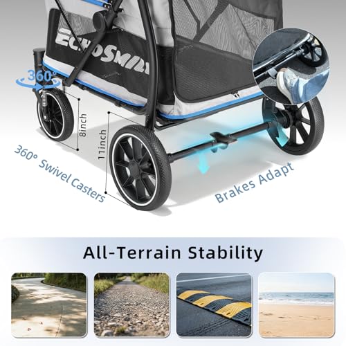 Dog Stroller for Large Dogs (Blue)