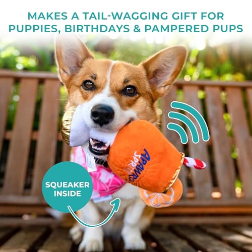 Apawrol Spritz Plush Dog Toy (Apawrol Spritz (Orange, White))