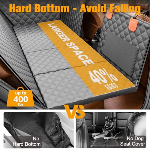 Dog Car Seat Cover for Back Seat (gray / L - 50.5"W x 60.5"L - Car/SUV)