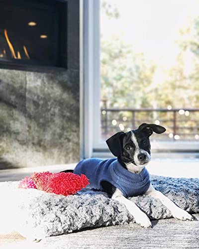 Stretch Fleece Vest Dog Sweater (X-Large Length (16.5") / Indigo Blue)