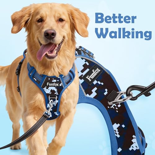 Dog Harness No Pull (Mosaic Blue / Medium)