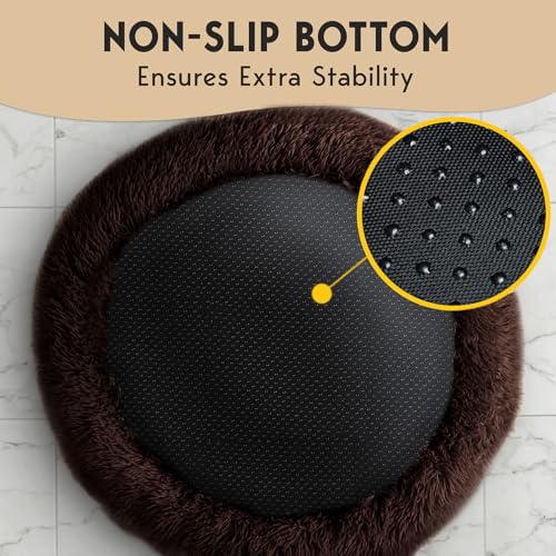 XL Dog Beds for Large Sized Dog (Brown / X-Large - 45"L x 45"W x 8"Th)