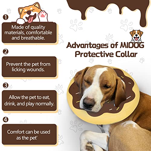 Inflatable Dog Cone (Donut Brown / L+(11"-14"))