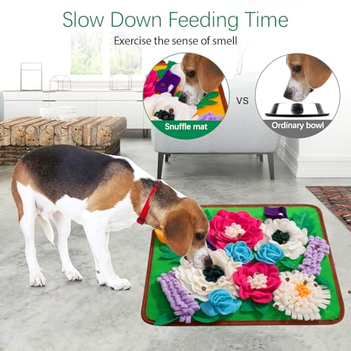 Snuffle Mat for Dogs Pet Treats Feeding Mat for Small (Green)