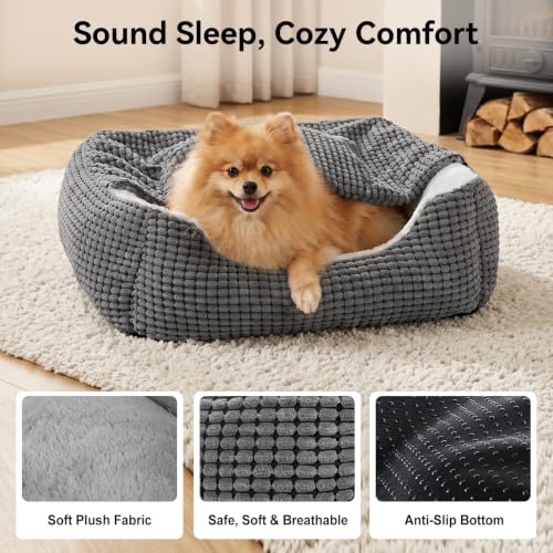 Dog Beds for Large Medium Small Dogs (Grey / XL(35″ x 25″ x 9″))