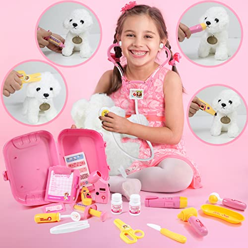 Doctor Kit with Puppy for Kids (Pink case with doll)