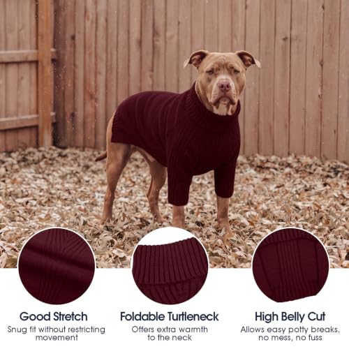 XL Dog Sweater (Wine-Red / X-Large)