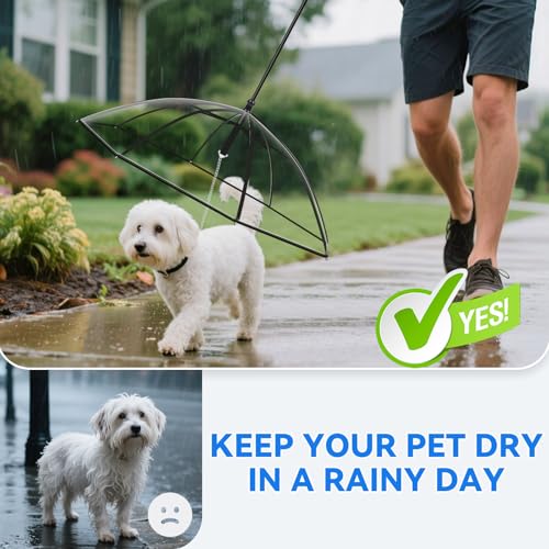 Clear Dog Umbrella for Small Dogs (Classic (Chain))