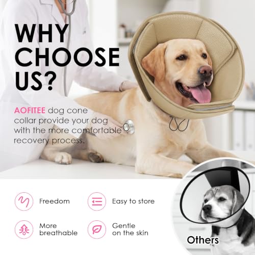 Soft Dog Cone Collar Anti (Khaki / X-Large)