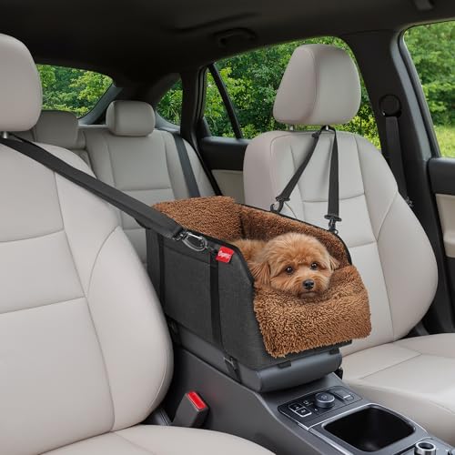 Center Console Dog Car Seat for Small Pets to 11lbs