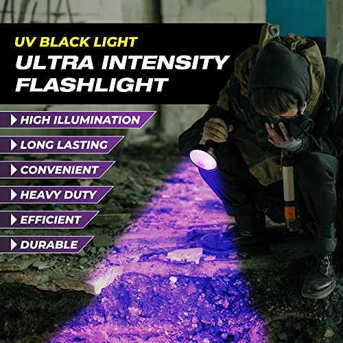 Kobra UV Black Light Flashlight 395nm (Blue / 100 LED)