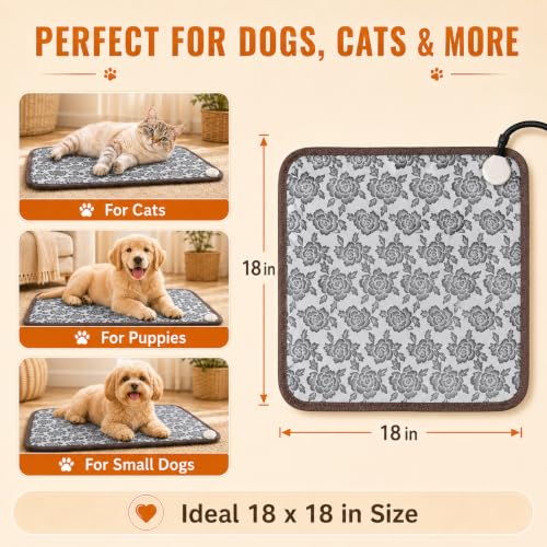 Cat Heating pad 18x18 in with Normally Open Function (18.0"L x 18.0"W)