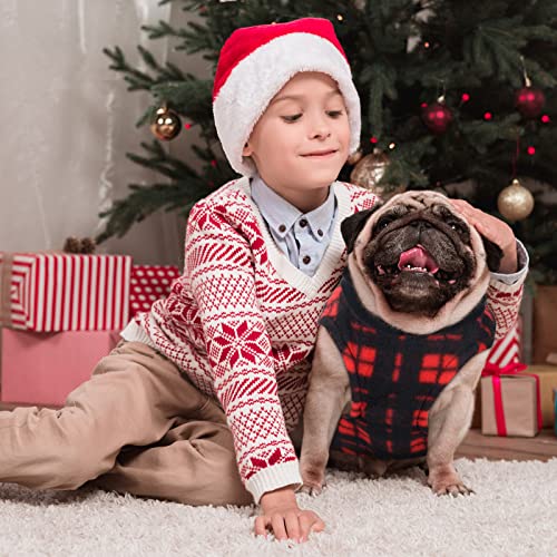 10 Pack X Large Dog Sweater Fleece Pet Dog Plaid Clothes Winter (X-L / Stylish)