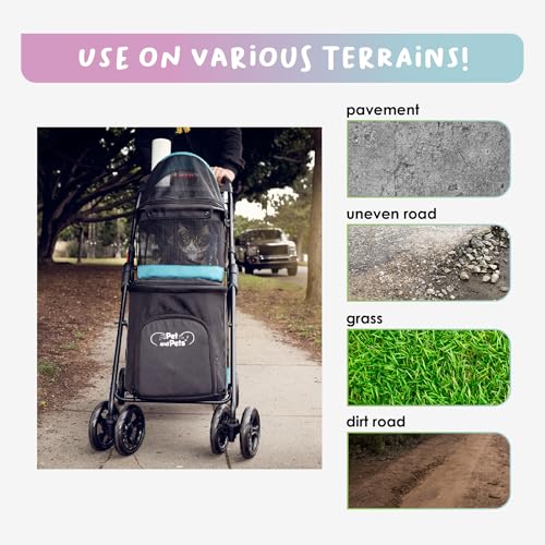 Pet & Pets Double Decker Pet Stroller (teal)