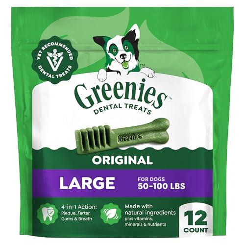 Large Natural Dental Dog Treats (12 Count (Pack of 1))