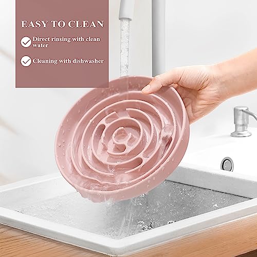 Slow Feeder Dog Bowls (Pink / L)