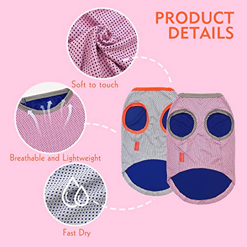 2Pack Dog Shirt for Large Dogs Soft Breathable T (XX-Large (40-55lbs) / 6# Pink+Grey)