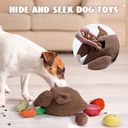 7 in 1 Thanksgiving Turkey Dog Toys (Thanksgiving Turkey)