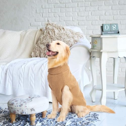 Turtleneck Dog Sweater (XXX-Large / Khaki)