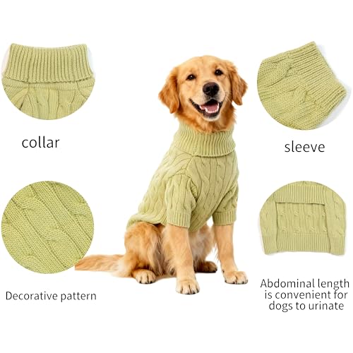 Small Medium Dog Sweater (Light Green / XX-Large)