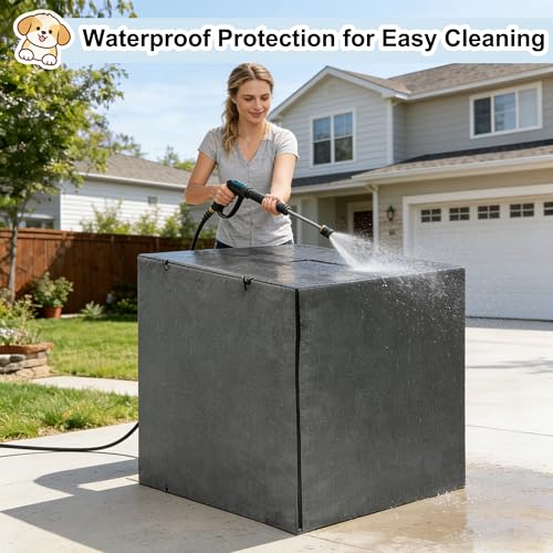 42 Inch Dog Crate Cover (42.0"L x 28.0"W x 30.0"H / Minimalist Gray)