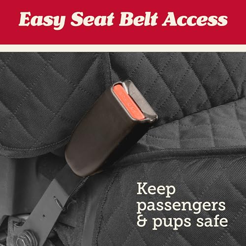 Dog Car Seat Cover for Front Seat (- Single Seat - Black)