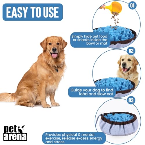 Adjustable Snuffle Mat for Dogs Puzzle Feeder Toy (Blue)