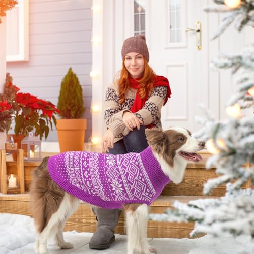 Dog Sweater Argyle (X-Large / Purple)