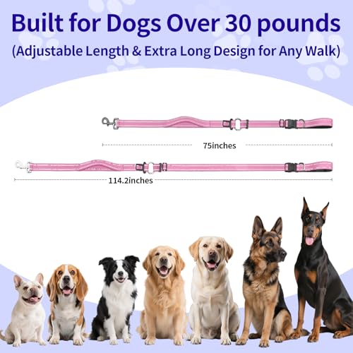 Hands Free Dog Leash by Kazazoo (Pink / M)