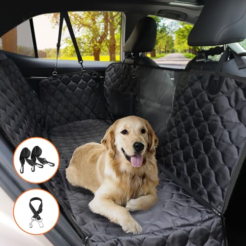 Dog Car Seat Cover for Back Seat (black)
