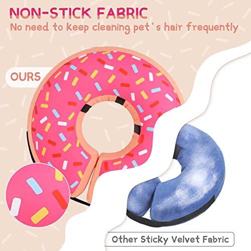Inflatable Dog Cone Collar for Small Dogs Puppies Cats (Donut Pink / XS(Neck 4"-7"))