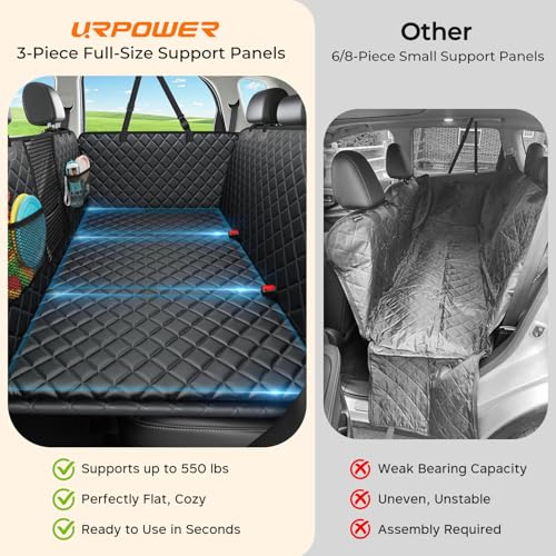 Dog Back Seat Extender for Full (Black / XL - Full Size Crew Cab Truck)