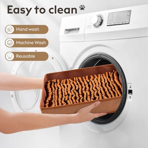 Snuffle Mat for Dogs (Brown / 14" X 12"-Portable)