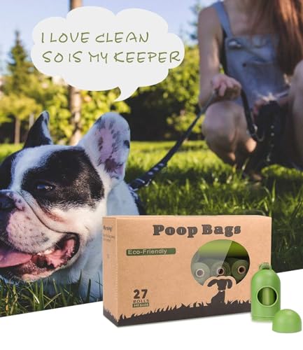 Dog Poop Bag Biodegradable 540 Count Dog Waste Bags with Dispenser Scented (Green -540)