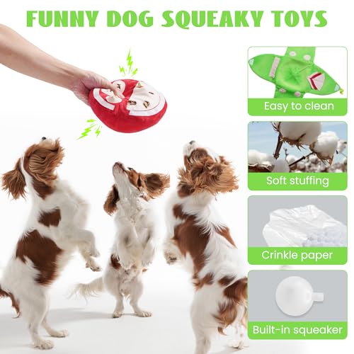 Hide and Seek Plush Dog Toys (watermelon)