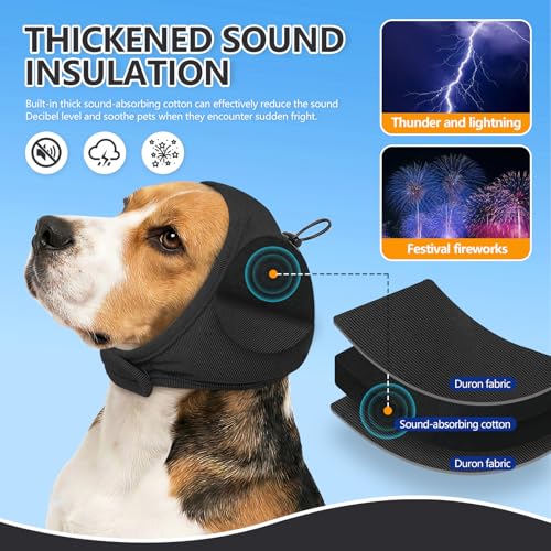 Colourdog Noise Reduction Ear Cover for Dogs M (Black / Medium)