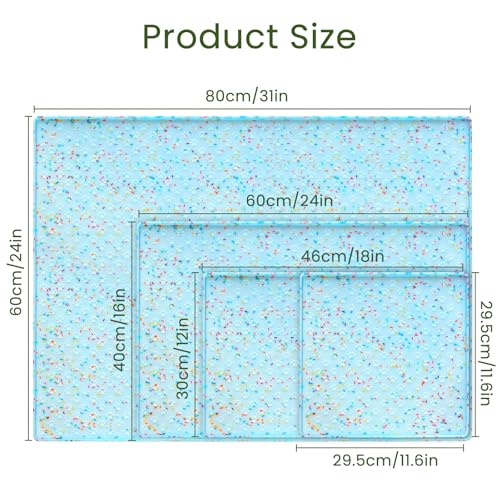 Dog Food Mat Anti (11.8"L x 11.8"W / Donut-Blue)