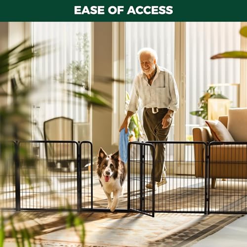 Homeplus Indoor Dog Playpen with Divider Connectors (Black / 32"H)