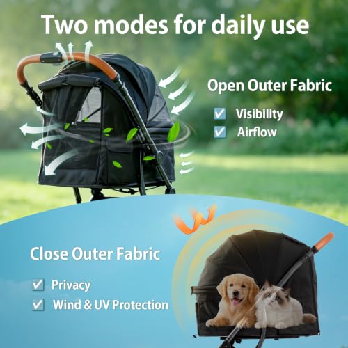 Pet Stroller for Small (Black)