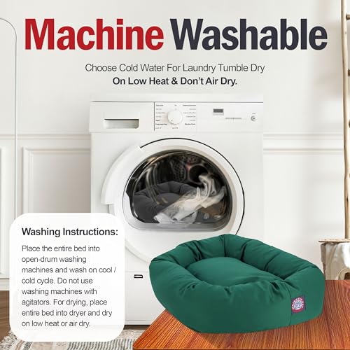 52 Inch Bagel Calming Dog Bed Washable (Green)