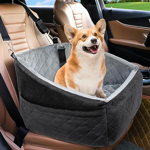 Dog Car Seat for Small Dogs (Black/grey)