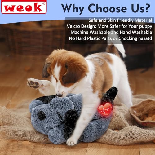 Heartbeat Dog Toy for Puppy (dark grey)